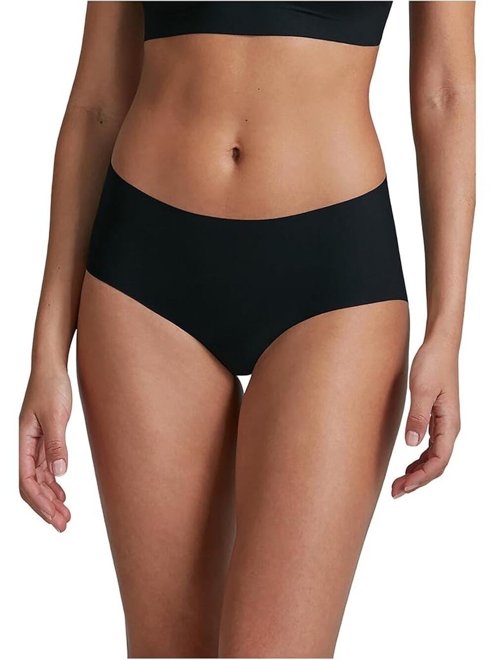 Commando Women's One Size 3-Pack Black Invisible Rib Bikini Panties P5-15
